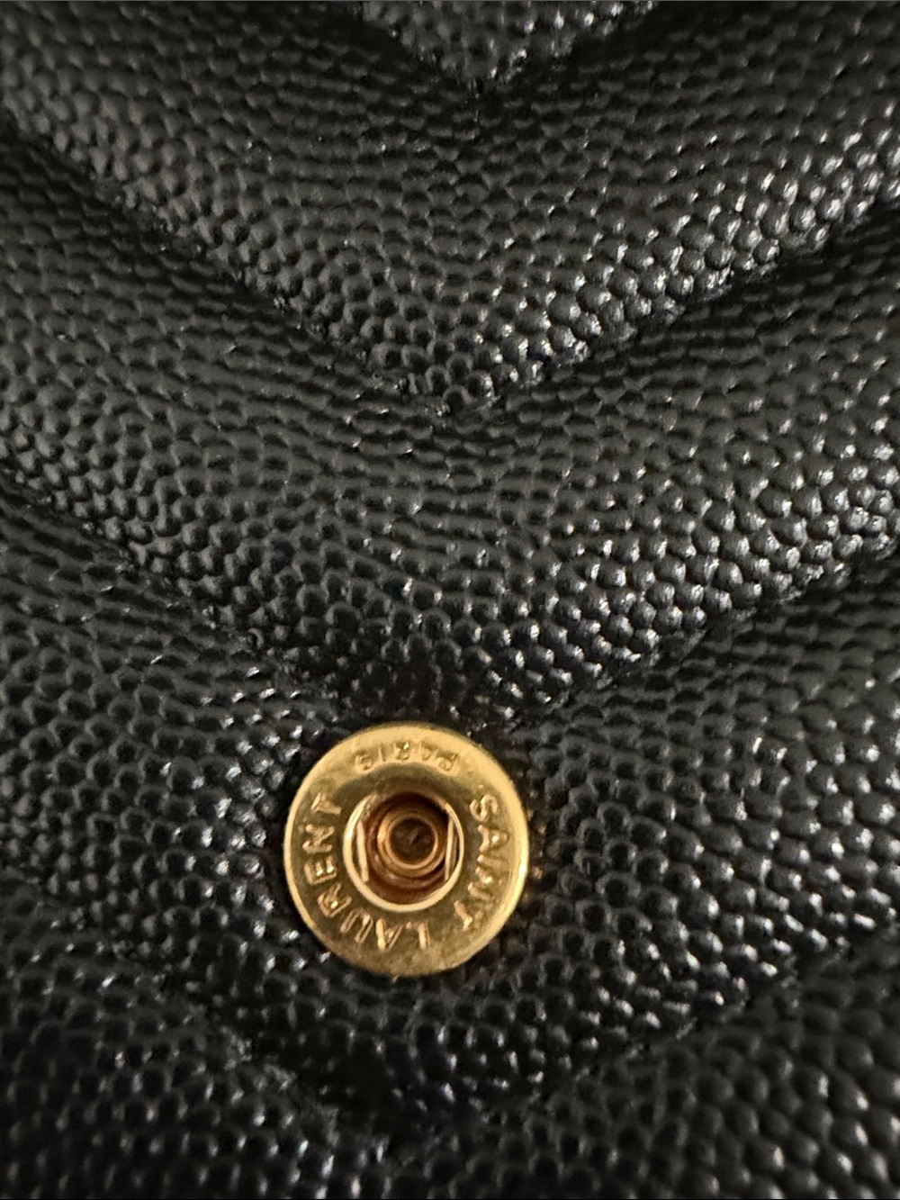 Yves Saint Laurent Black Quilted Leather Wallet on Chain with Gold Hardware - Picture 12 of 15
